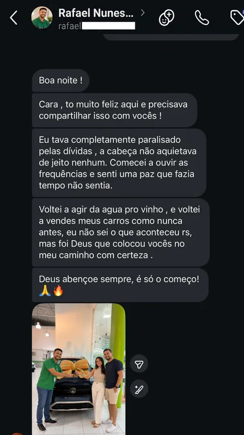 Depoimento real — Rafael